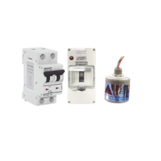 Kit de Centro de Carga Para Corriente Directa, Breaker de hasta  800 Vcc de 20 A con Supresor de Descargas Atmosféricas.