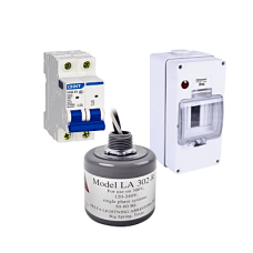 Kit de Centro de Carga Para Corriente Alterna, Breaker de hasta  400 Vca de 63 A con Supresor de Picos Transitorios.