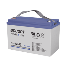 Acumulador EPCOM 12V, 100Ah Tecnología VRLA AGM Ciclo Profundo para Aplicaciones Fotovoltaicas terminales tipo M6 ( HEX )