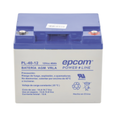 Batería 12 Vcc / 40 Ah / UL / Tecnología AGM-VRLA / Para uso en equipo electrónico Alarmas de intrusión / Incendio/ Control de acceso / Video Vigilancia / Terminales tipo M6 ( HEX ) / Cargador recomendado CHR-250.