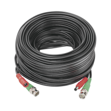 Cable Coaxial (BNC RG59) + Alimentación / SIAMES / 20 Metros (65.62 Pies) / Aleación Cobre + Aluminio CCA / Para Cámaras 4K / Uso Interior y Exterior