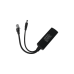 Cable divisor PoE pasivo de 48-55 Vcc @ 12 Vcc, 2 A. Aplicaciones como adaptar micrófonos en cámaras IP