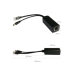 Cable divisor PoE pasivo de 48-55 Vcc @ 12 Vcc, 2 A. Aplicaciones como adaptar micrófonos en cámaras IP