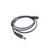 Cable con Conector Macho  ahembra (Pigtail) | Forro negro |  Alimentación para Vcc | Polarizado | Largo 1 metro | Calibre 22AWG.