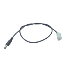 Cable con Conector Macho (Pigtail) | Forro Negro | Terminal Blanca | Alimentación para Vcc con Puntas Libres | Polarizado | Largo 22 cm ( 8.66 Pulgadas)  | Calibre 22AWG.