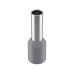 Conector Ferrule | 12AWG  | 4mm²  | Conductor Latón Estañado | Aislamiento PVC Gris | 25 Piezas por Bolsa
