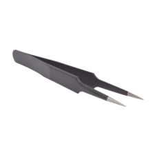 Pinzas Antiestáticas Inoxidable con Pintura Antiestática en Mango. Punta de Ángulo Agudo.