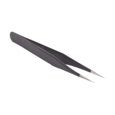 Pinzas Antiestáticas Inoxidable con Pintura Antiestática. Mango Ancho, Punta Afilada.