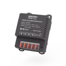 Fuente de Poder / Para 4 Cámaras / Ajustables a 12 o 13.5 o 15 Vcc / 4 Amperes / Instalación en Pared.