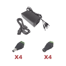 Kit con fuente EPCOM POWER LINE con salida de 12 Vcc a 5 Amper con 4 salidas / Incluye conectores JR52 y JR53 Kit con fuente EPCOM POWER LINE con salida de 12 Vcc a 5 Amper con 4 salidas / Incluye conectores JR52 y JR53