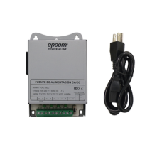 Fuente de Poder Metálica / Para 4 Cámaras / Ajustables a 12 o 13.5 o 15 Vcc / 4 Amperes / Instalación en Pared.