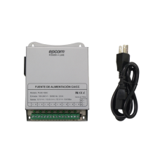 Fuente de Poder Metálica / Para 8 Cámaras / Ajustables a 12 o 13.5 o 15 Vcc / 8 Amperes / Instalación en Pared.