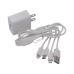 Cargador de pared USB de 5 Vcc 2A / Multi-puertos / USB-C / Micro USB / Tipo C / Lightning (iPhone) / Extensión de cable 1.2 metros