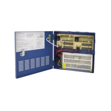 Fuente de poder profesional HEAVY DUTY de 11 - 15 Vcc @ 20 Amper, para 16 cámaras, con voltaje de entrada de: 110-220 Vca