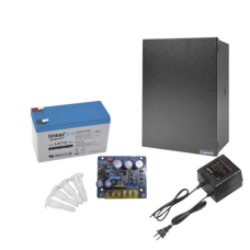 Kit con fuente PLB3 con salida de 12 Vcc a 4 Amper, incluye transformador y batería de 12 V a 7 Amper Kit con fuente PLB3 con salida de 12 Vcc a 4 Amper, incluye transformador y batería de 12 V a 7 Amper