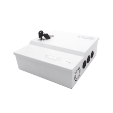 Fuente de poder profesional de 12 Vcc @ 16 A / para 16 cámaras / Con capacidad de batería de respaldo / Requiere batería / Voltaje de entrada de 96-264 Vca