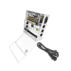 Fuente de Poder con ajuste de voltaje de 11- 15 Vcc / 10 A / 9 Salidas / Capacidad de Batería de Respaldo / Requiere Batería / Voltaje de Entrada 96-264 Vca