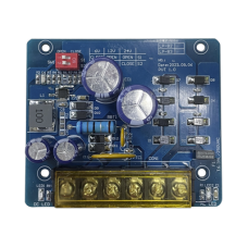 Fuente tipo tarjeta con salida seleccionable en : 6 o 12  o 24 Vcc @ 1.5 A / 1 salida / requiere transformador de entrada en Vca  / capacidad de baterías / baterías no incluidas.