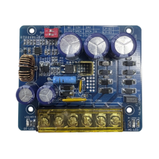 Fuente tipo tarjeta con salida seleccionable en : 6 o 12  o 24 Vcc @ 4 A / 1 salida / requiere transformador de entrada en Vca  / capacidad de baterías / baterías no incluidas.