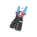Pinza para Plegar Conectores con Cavidades para RJ45 (8P8C), RJ11 (6P4C) y RJ9 (4P4C). Mecanismo para Plegado Asegurado.