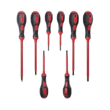 Juego de 8 Desarmadores con Aislante para Electricistas.