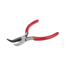 Pinza punta Curveada de 5” con Mango Forrado Plástico.