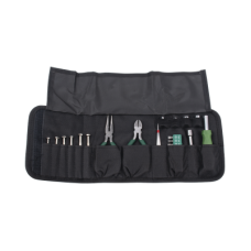 Juego de Herramientas en Estuche Portátil con 25 Pzas.  (Desarmadores Finos + Pinzas + Puntas + Maneral).