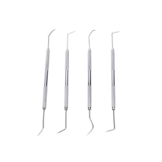 Juego de 4 herramientas con ganchos de apoyo para soldar.