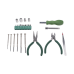 Juego de Herramientas en Estuche Portátil con 25 Pzas.  (Desarmadores Finos + Pinzas + Puntas + Maneral).