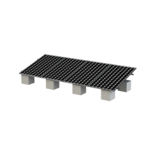 Kit Montaje para 4 Módulos de 30-35 mm espesor / Riel No.8 / Vel. de Viento Máx. 136km/h / Ajustable 20° a 45° / 5400mm Longitud