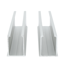 Juego de 2 Mini Rieles De Aluminio para Montaje de Módulos Solares en Techo (Instalación plana 0°). Incluye 4 Tornillos Perforantes.