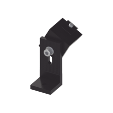 Soporte L para fijación de riel 5 Y 8  en techo de concreto anodizado negro