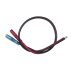 Cables en Paquete Dual / Cable Rojo y Negro / 30 cm (11.81 Pulgadas) / Terminal F1 en un Extremo / Puntas Libres en el Otro / Conexión a Baterías de Respaldo