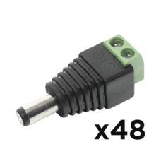 KIT DE 48 CONECTORES MACHO JR52 PARA ALIMENTACIÓN A 12 Vcc