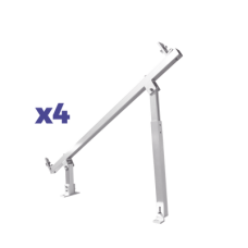 Caja de accesorios de aluminio anodizado para montaje VEKTOR8RPRO , arreglo 1X4 para techo Caja de accesorios de aluminio anodizado para montaje VEKTOR8RPRO , arreglo 1X4 para techo