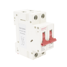 Protección Térmica/ Interruptor 2P, 20 A, Corriente Directa 800 Vcc para Aplicación Fotovoltaica Montaje Riel DIN Protección Térmica/ Interruptor 2P, 20 A, Corriente Directa 800 Vcc para Aplicación Fotovoltaica Montaje Riel DIN