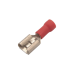 Terminal tipo hembra aislada 0.250 / 22 - 16 AWG / Rojo / Para baterías con teminal F1 / Paquete de 25 piezas.