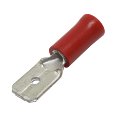 Terminal tipo macho aislada / 22 - 16 AWG / Rojo / Paquete de 25 piezas. Terminal tipo macho aislada / 22 - 16 AWG / Rojo / Paquete de 25 piezas.