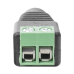 Adaptador Hembra Tipo Jack de 3.5 mm Polarizado de 12 Vcc / Terminales Tipo Tornillo / Polarizado (+/-) / Ideal para Cámaras de Video Vigilancia