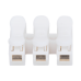 Conector tipo PUSH de 3 Contactos / Para una Conexión Rápida / Puentes de Cables