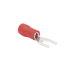 Terminal tipo horquilla ( espada ) aislada / 22 - 16 AWG / Rojo / Paquete de 25 piezas. Terminal tipo horquilla ( espada ) aislada / 22 - 16 AWG / Rojo / Paquete de 25 piezas.