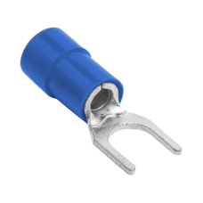 Terminal tipo horquilla ( espada ) aislada / 16 - 14 AWG / Azúl / Paquete de 25 piezas. Terminal tipo horquilla ( espada ) aislada / 16 - 14 AWG / Azúl / Paquete de 25 piezas.