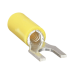 Terminal tipo horquilla ( espada ) aislada / 12 - 10 AWG / Amarillo / Paquete de 25 piezas.