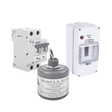 Kit de Centro de Carga Para Corriente Alterna, Breaker de hasta  400 Vca de 10 A con Supresor de Picos Transitorios.