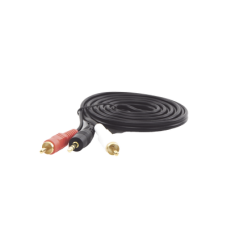 Convertidor 3.5mm Estéreo a 2 RCA Macho 1.83m | para Aplicaciones de Audio | Compatible con Amplificadores VSSL y Epcom ProAudio