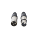 Kit Conector XLR Hembra + XLR Macho | Ideal para Conexiones de Micrófonos, Mezcladoras | Equipo de Audio Profesional