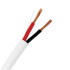 Bobina de 152 Metros (500 Pies) / 12AWG 2 Conductores / Cable Profesional de ALTA FIDELIDAD 100% Cobre / Libre de Oxígeno / Interior / Color Blanco / Para Aplicaciones de Audio, Control de Acceso y Automatización