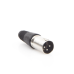 Conector XLR 3 Pines Macho | Ideal para Conexiones de Micrófonos, Mezcladoras | Equipo de Audio Profesional