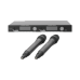 Kit de Microfonía inalámbrico | 2 Micrófonos de mano | Receptor UHF | Pantalla LCD | 200 Canales | Gran cobertura