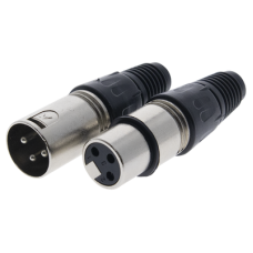 Kit Conector XLR Hembra + XLR Macho | Ideal para Conexiones de Micrófonos, Mezcladoras | Equipo de Audio Profesional